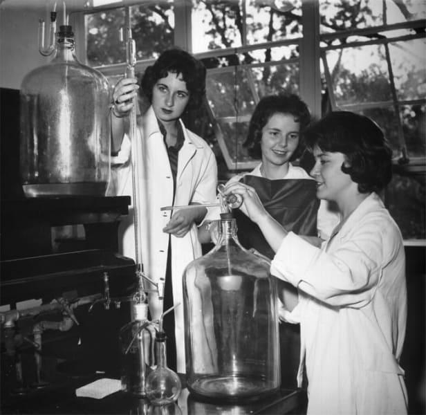 Converse College Science Lab historic photo